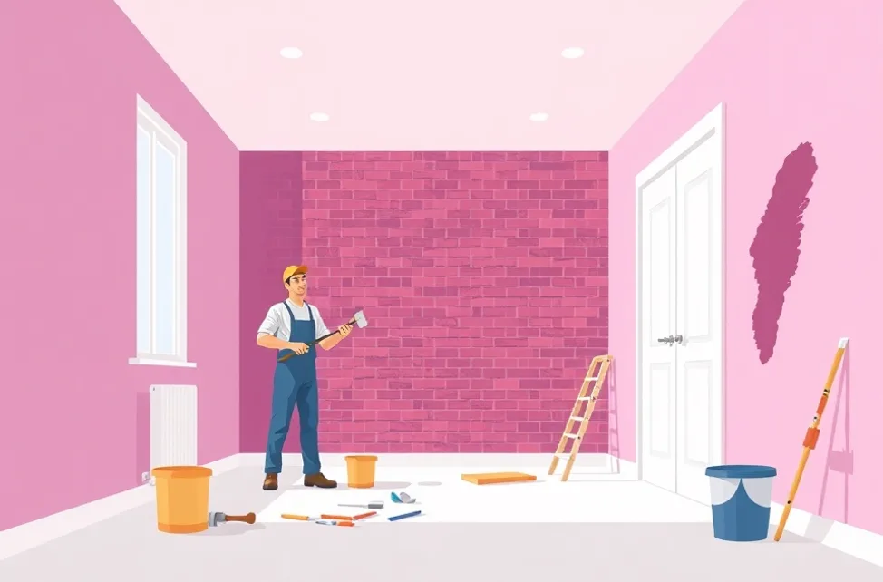 Intérieur rénové après travaux de peinture à Montmorency