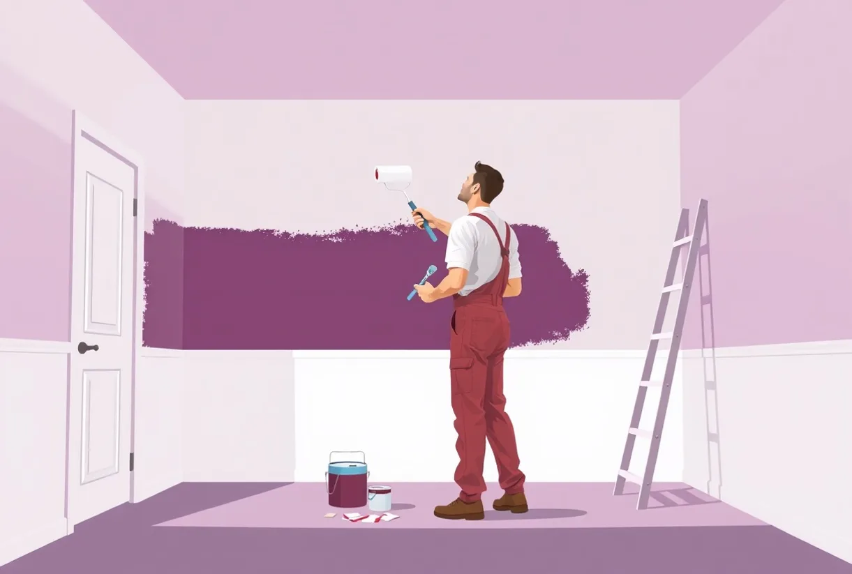 Peintre Montmorency 95160 en intervention sur un chantier